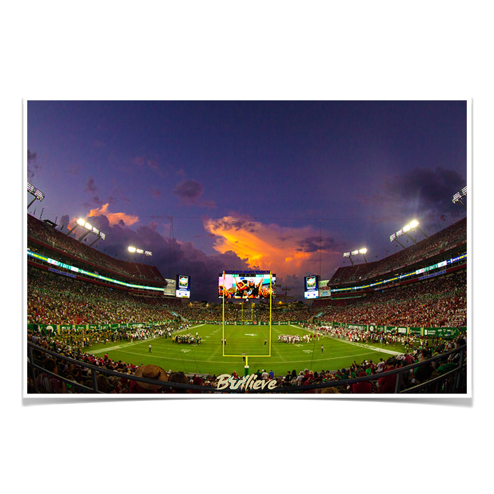 USF Bulls - Bullieve Sunset - College Wall Art #Canvas