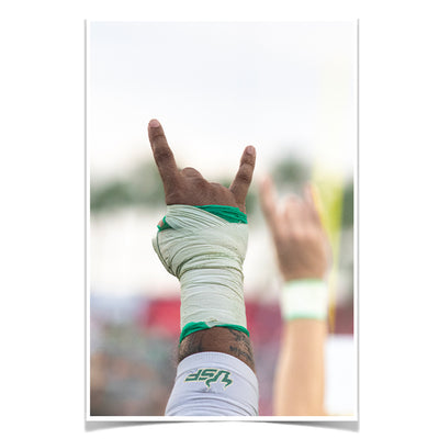 USF Bulls - USF Horns Up - College Wall Art #Poster