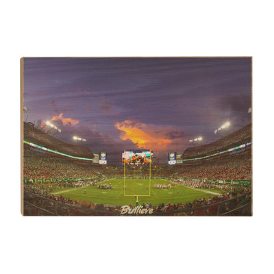 USF Bulls - Bullieve Sunset - College Wall Art #Wood