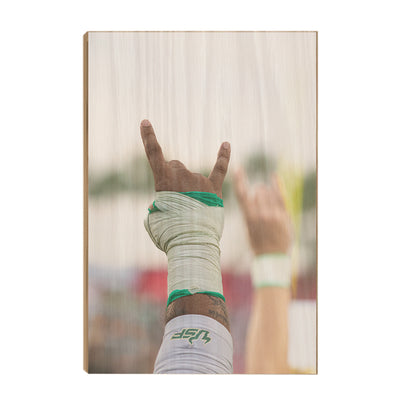 USF Bulls - USF Horns Up - College Wall Art #Wood