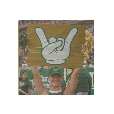 USF Bulls - Horns Up - College Wall Art #Wood