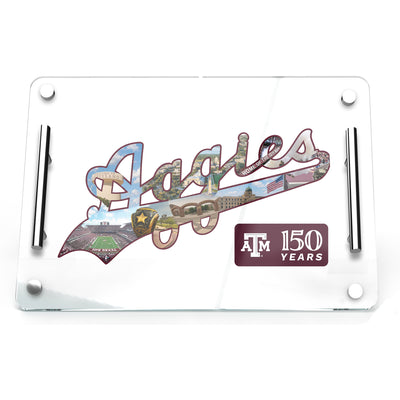 Texas A&M Aggies - Texas A&M Sesquicentennial Aggies Script Collage 150 Years  - Charcuterie Tray
