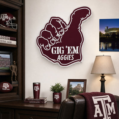 Texas A&M Aggies - Sesquicentennial Vintage Gig'Em - Single Layer Dimensional