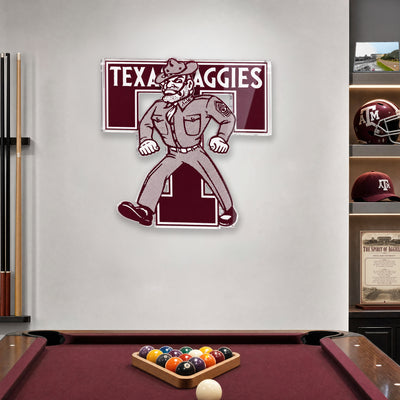 Texas A&M Aggies - Sesquicentennial Vintage Texas Aggies Sarge - Single Layer Dimensional