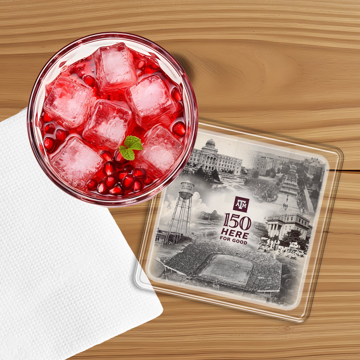 Texas A&M Aggies - Sesquicentennial 150 Here for Good - The Past - Coaster