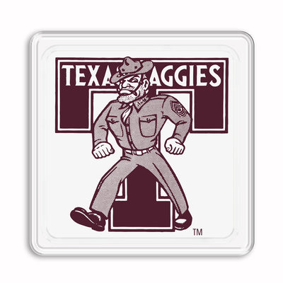 Texas A&M Aggies - Sesquicentennial 150 Vintage Texas Aggies Sarge - Coaster