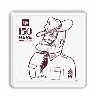 Texas A&M Aggies - Sesquicentennial 150 Vintage Sarge - Coaster