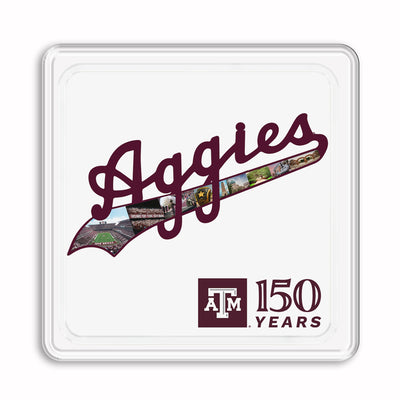 Texas A&M Aggies - Sesquicentennial 150 Aggies Script - Coaster