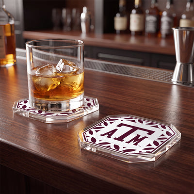 Texas A&M Aggies - Sesquicentennial 150 Vintage ATM - Coaster