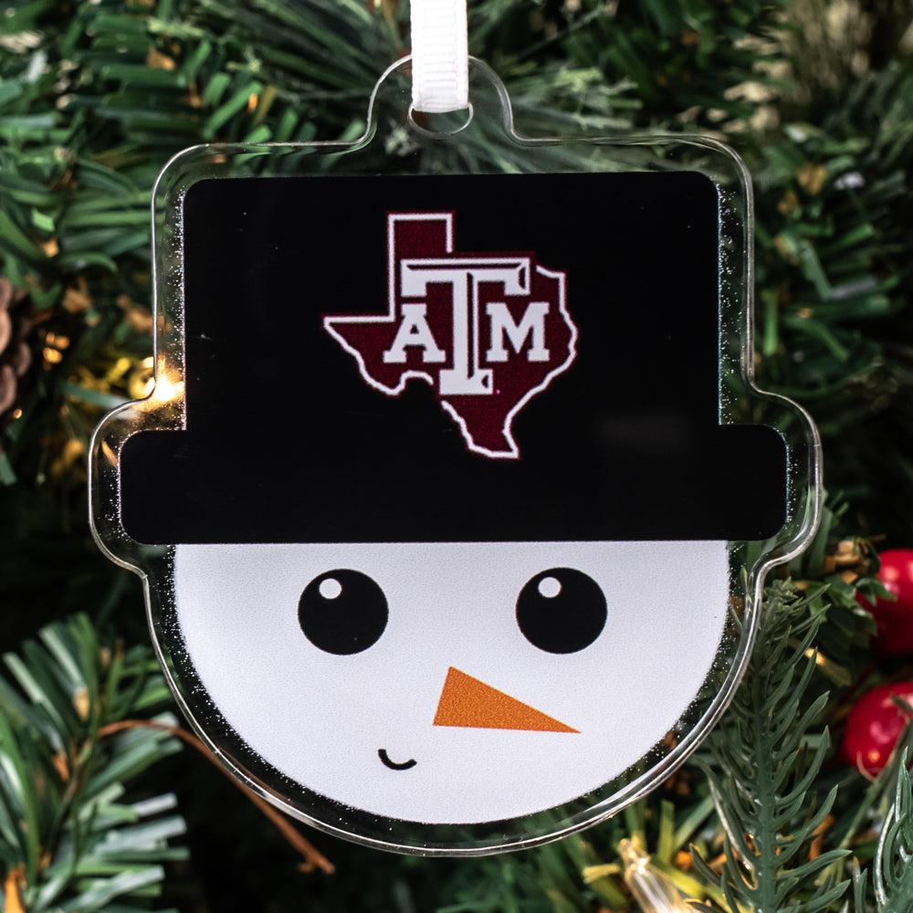 Texas A&M Aggies - Texas A&M Snowman Head Ornament