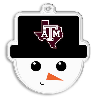 Texas A&M Aggies - Texas A&M Snowman Head Ornament
