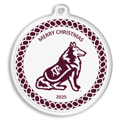 Texas A&M Aggies - Reveille Christmas 2025 Ornament