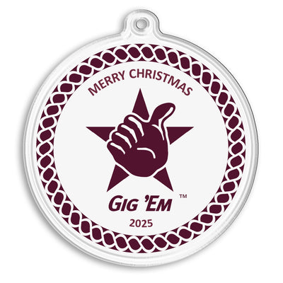 Texas A&M Aggies - Gig 'em Christmas 2025 Ornament