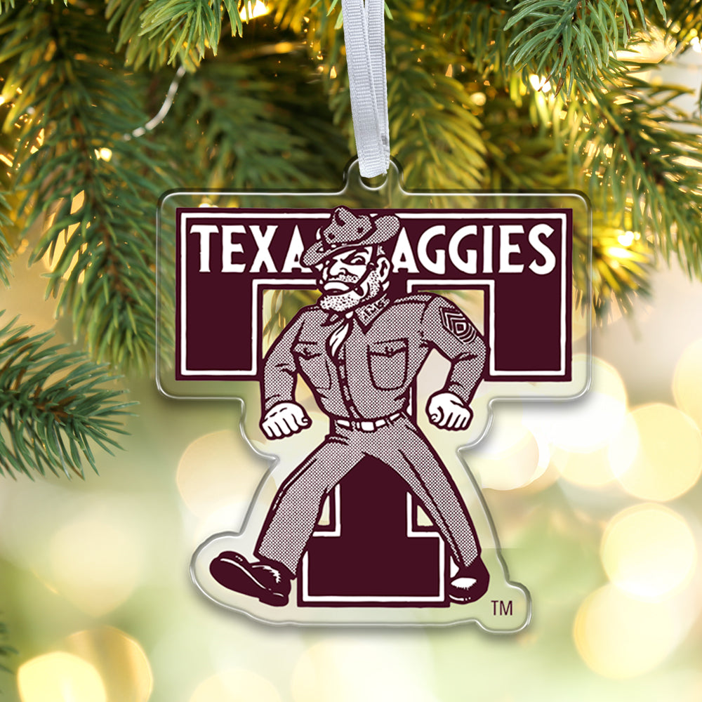 Texas A&M Aggies - Sesquicentennial Vintage Texas Aggies Sarge Ornament & Bag Tag