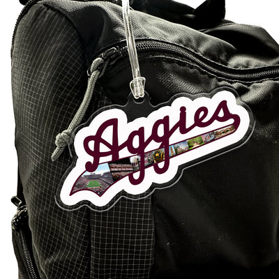 Texas A&M Aggies - Sesquicentennial Aggies Script Ornament & Bag Tag