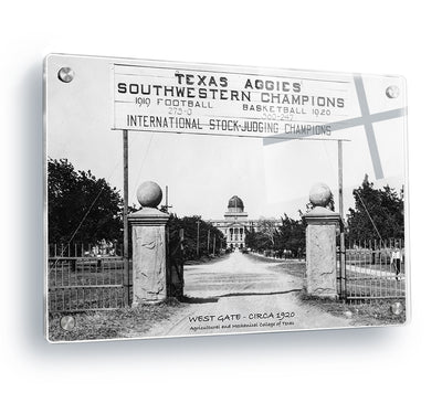 Texas A&M Aggies - Sesquicentennial Vintage West Gate Circa 1920