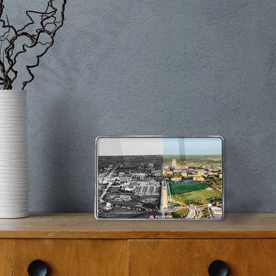 Texas A&M Aggies - Sesquicentennial Campus Entrance Then and Now