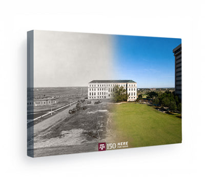 Texas A&M Aggies - Sesquicentennial Jack K. Williams Administration Building Then and Now