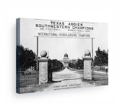 Texas A&M Aggies - Sesquicentennial Vintage West Gate Circa 1920