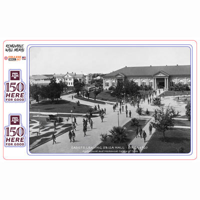 Texas A&M Aggies - Sesquicentennial Vintage Cadets Leaving Sbisa Hall Circa 1920