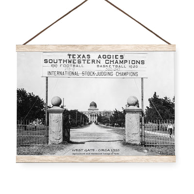 Texas A&M Aggies - Sesquicentennial Vintage West Gate Circa 1920