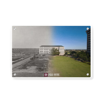 Texas A&M Aggies - Sesquicentennial Jack K. Williams Administration Building Then and Now