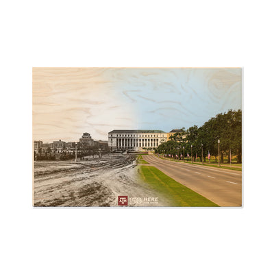 Texas A&M Aggies - Sesquicentennial Old Main Then and Now