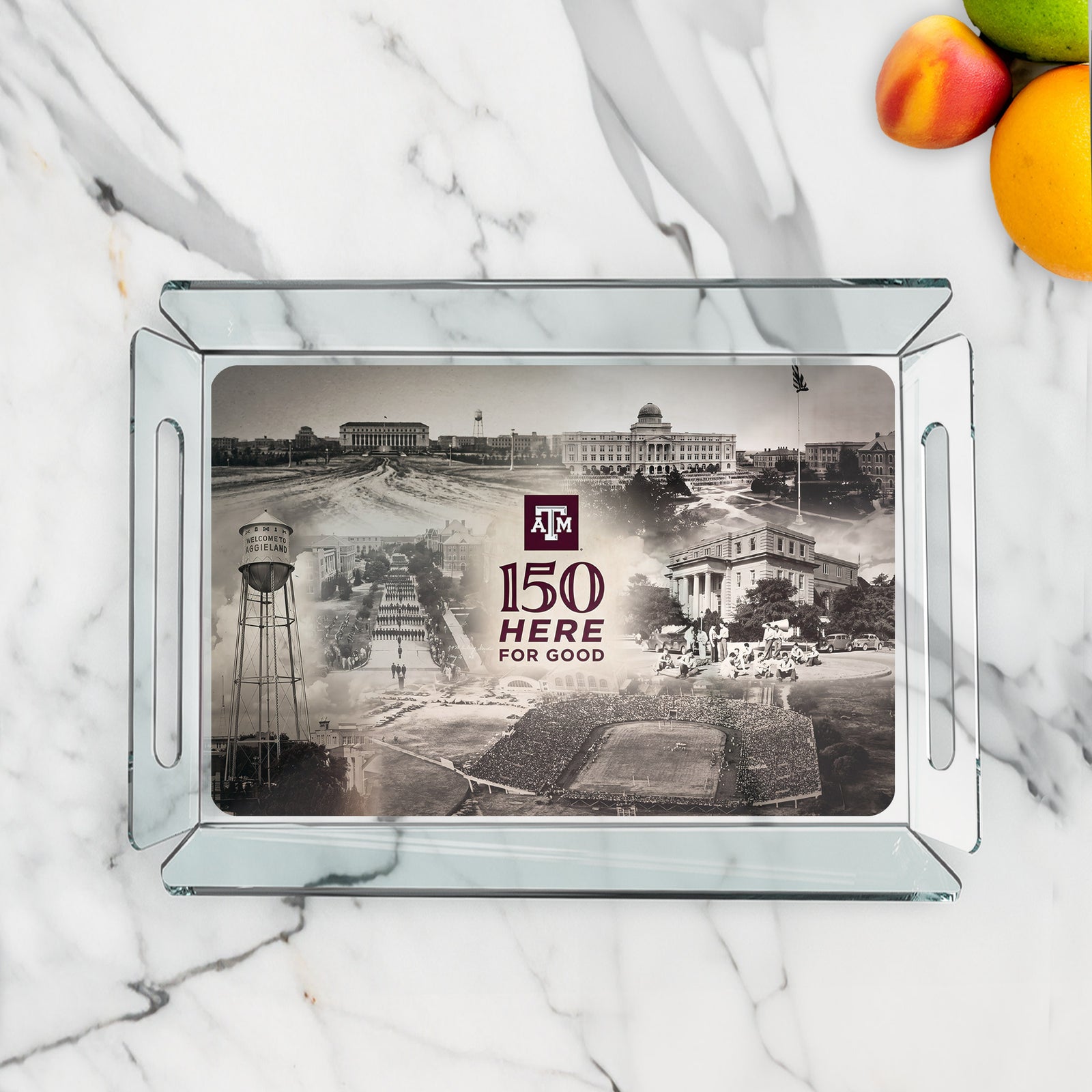 Texas A&M Aggies - Sesquicentennial 150 Here for Good - The Past - Decorative Tray