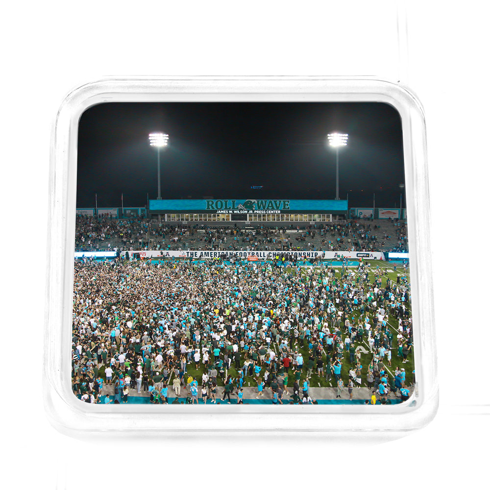 Tulane Green Wave - American Conference Champions Storm the Field Drink Coaster