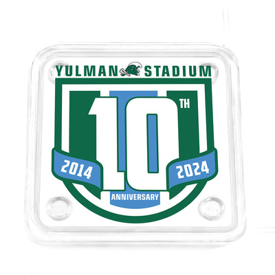 Tulane Green Wave - Yulman Stadium 10 Year Anniversary Logo Drink Coaster