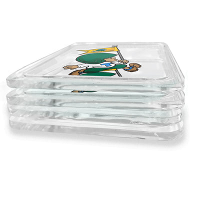 Tulane Green Wave - Vintage Tulane Football Logo Drink Coaster