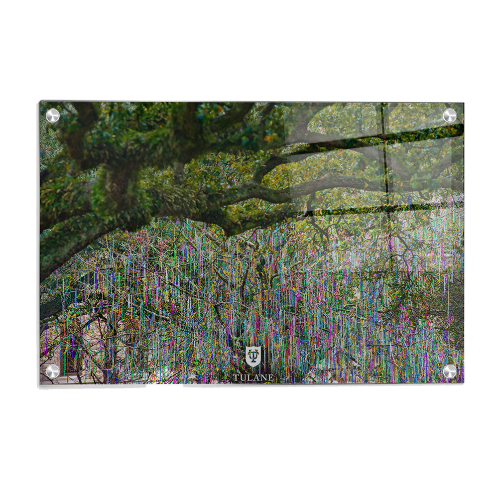 Tulane Green Wave - Bead Tree Under the Oaks - College Wall Art #Canvas 