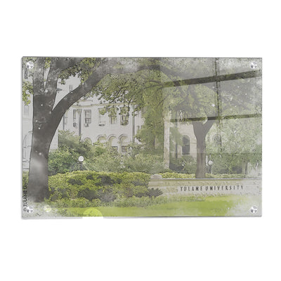 Tulane Green Wave - Tulane Watercolor - College Wall Art #Acrylic