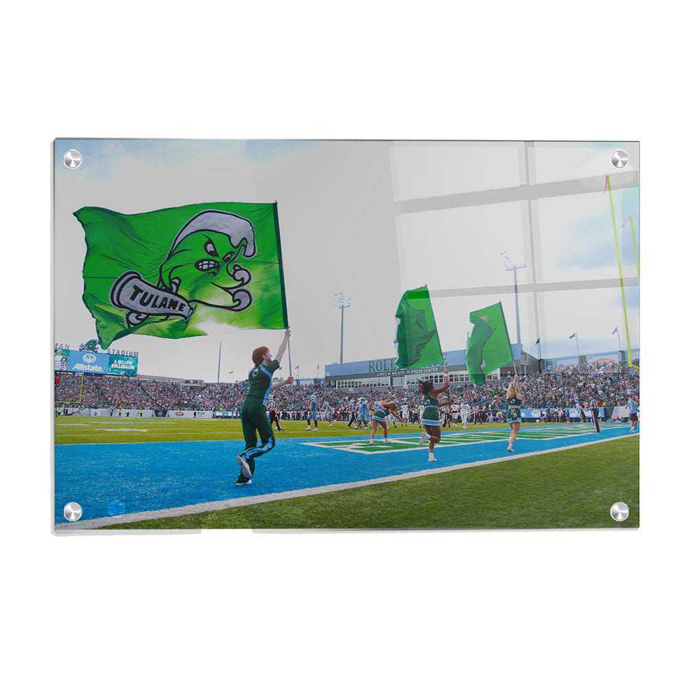 Tulane  Green Wave - Tulane Flags - College Wall Art #Canvas