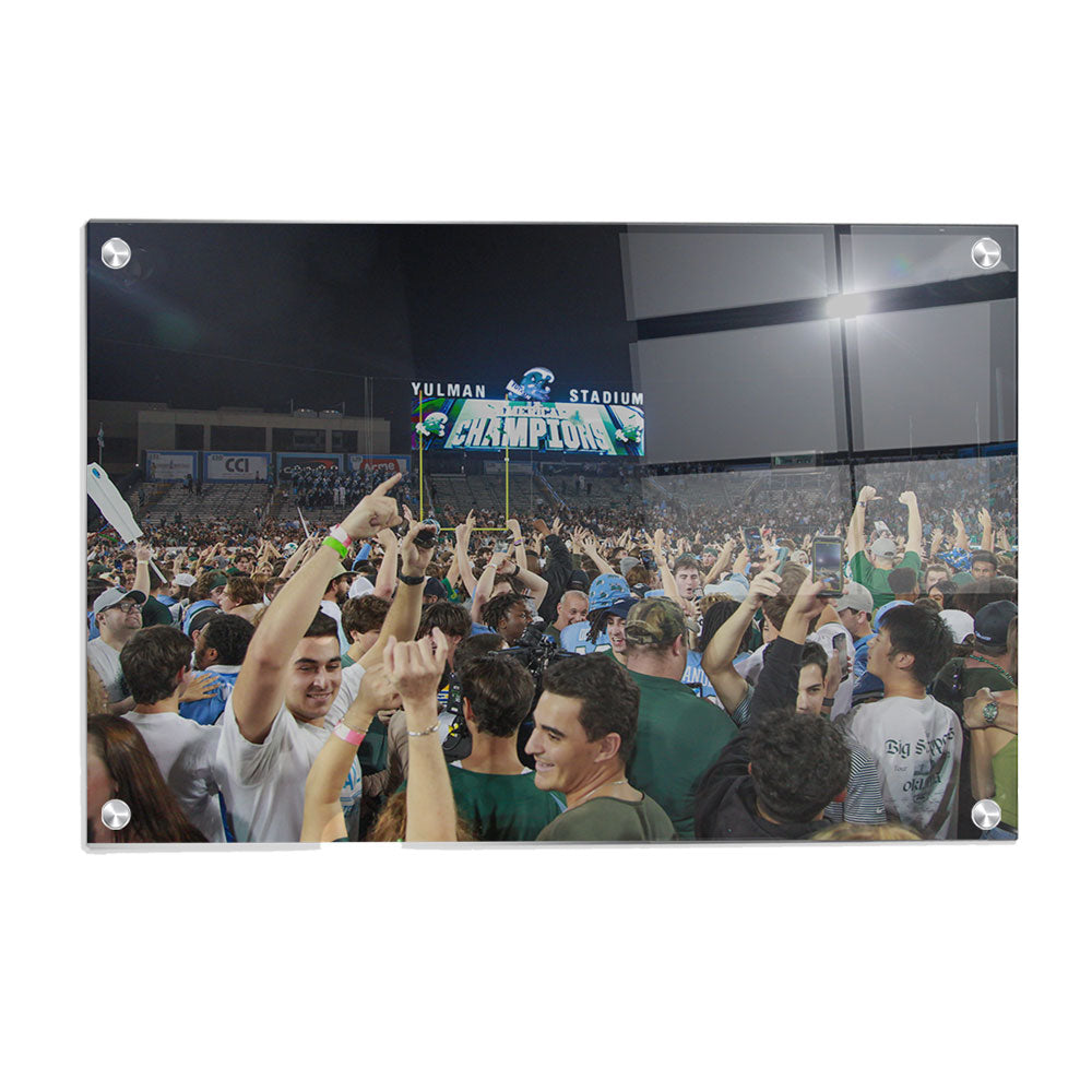 Tulane  Green Wave - Tulane Fans Storm the Field - College Wall Art #Canvas