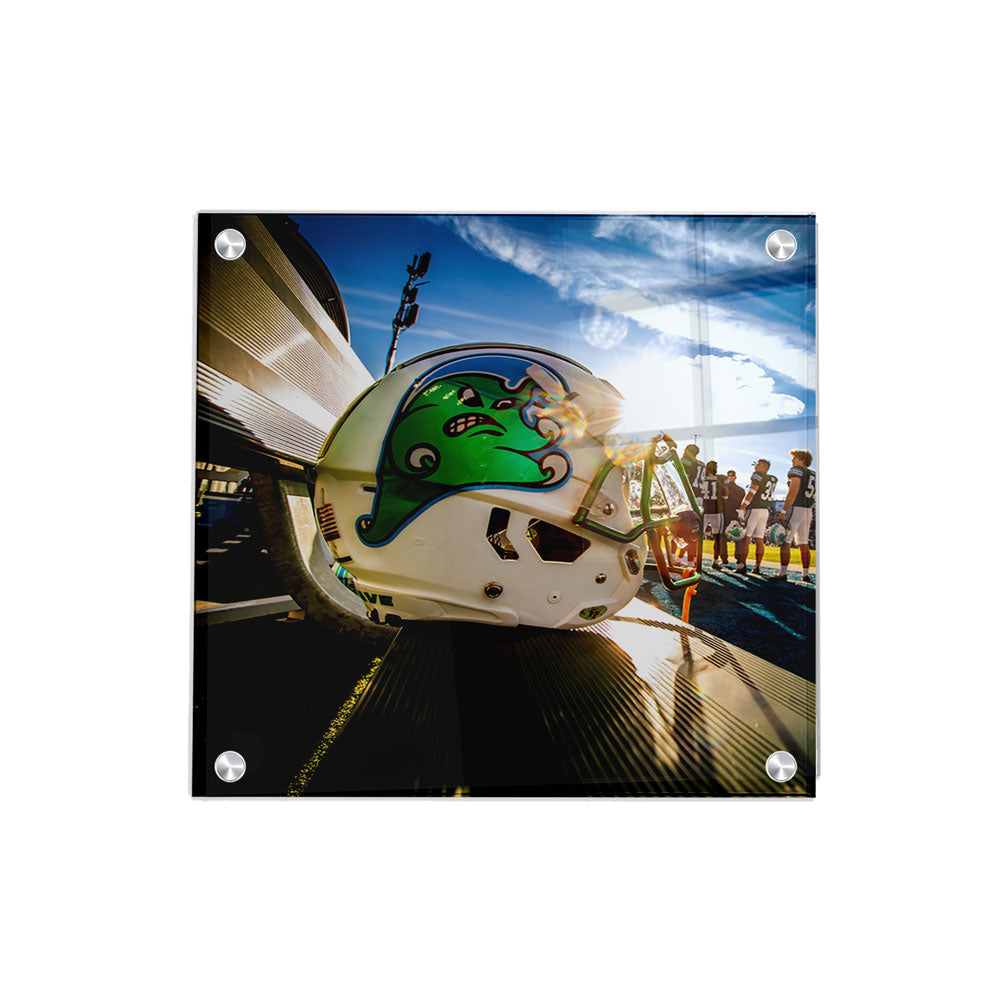 Tulane Green Way - Tulane Green Wave Helmet - College Wall Art #Canvas