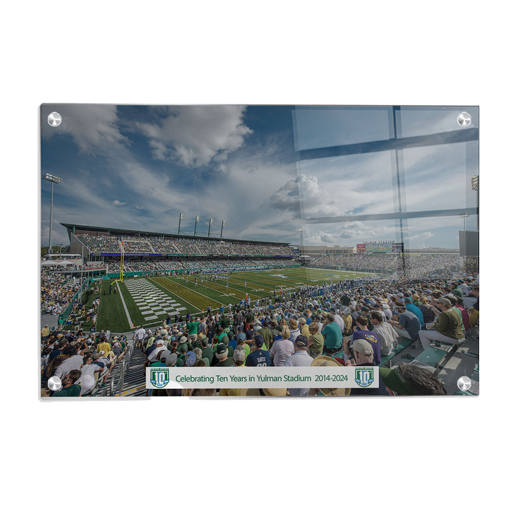 Tulane Green Wave - Celebrating 10 Years in Yulman Stadium - College Wall Art #Canvas