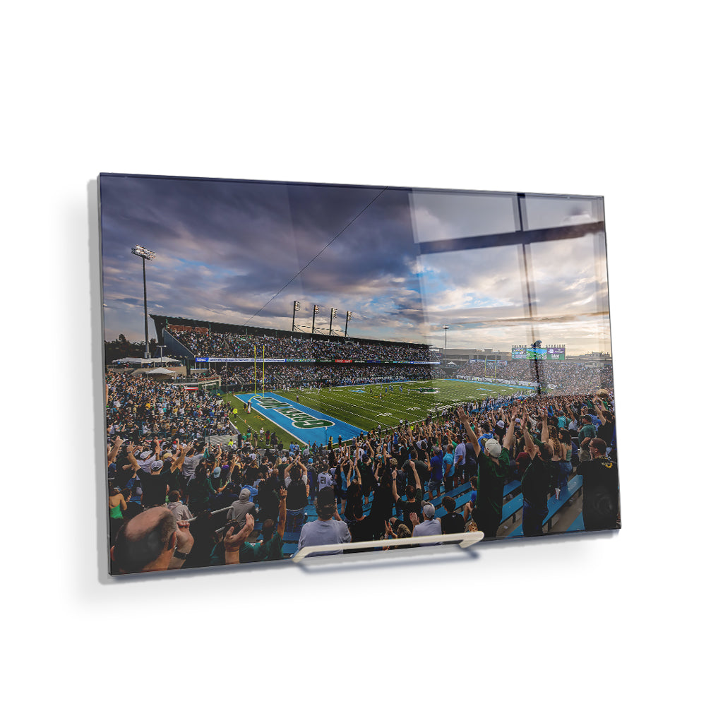 Tulane Green Wave - Yulman Stadium Sunset - College Wall Art #Canvas