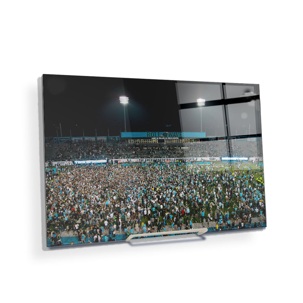 Tulane Green Wave - American Champions Storm the Field - College Wall Art #Canvas