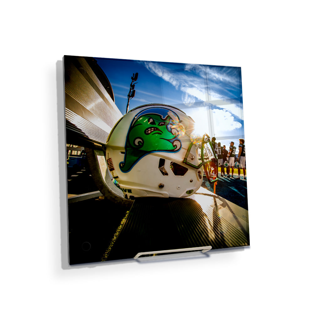 Tulane Green Way - Tulane Green Wave Helmet - College Wall Art #Canvas