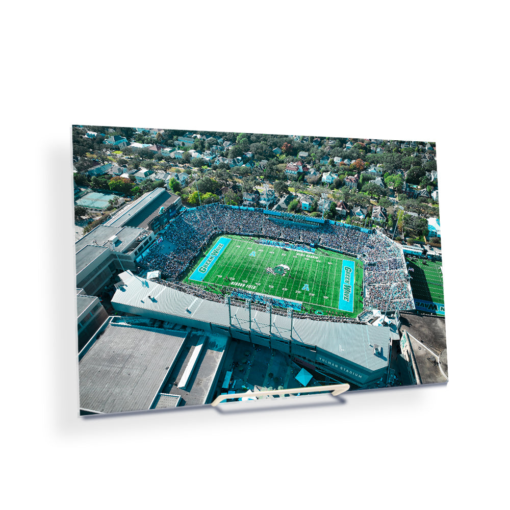 Tulane  Green Wave - Yulman Aerial - College Wall Art #Canvas