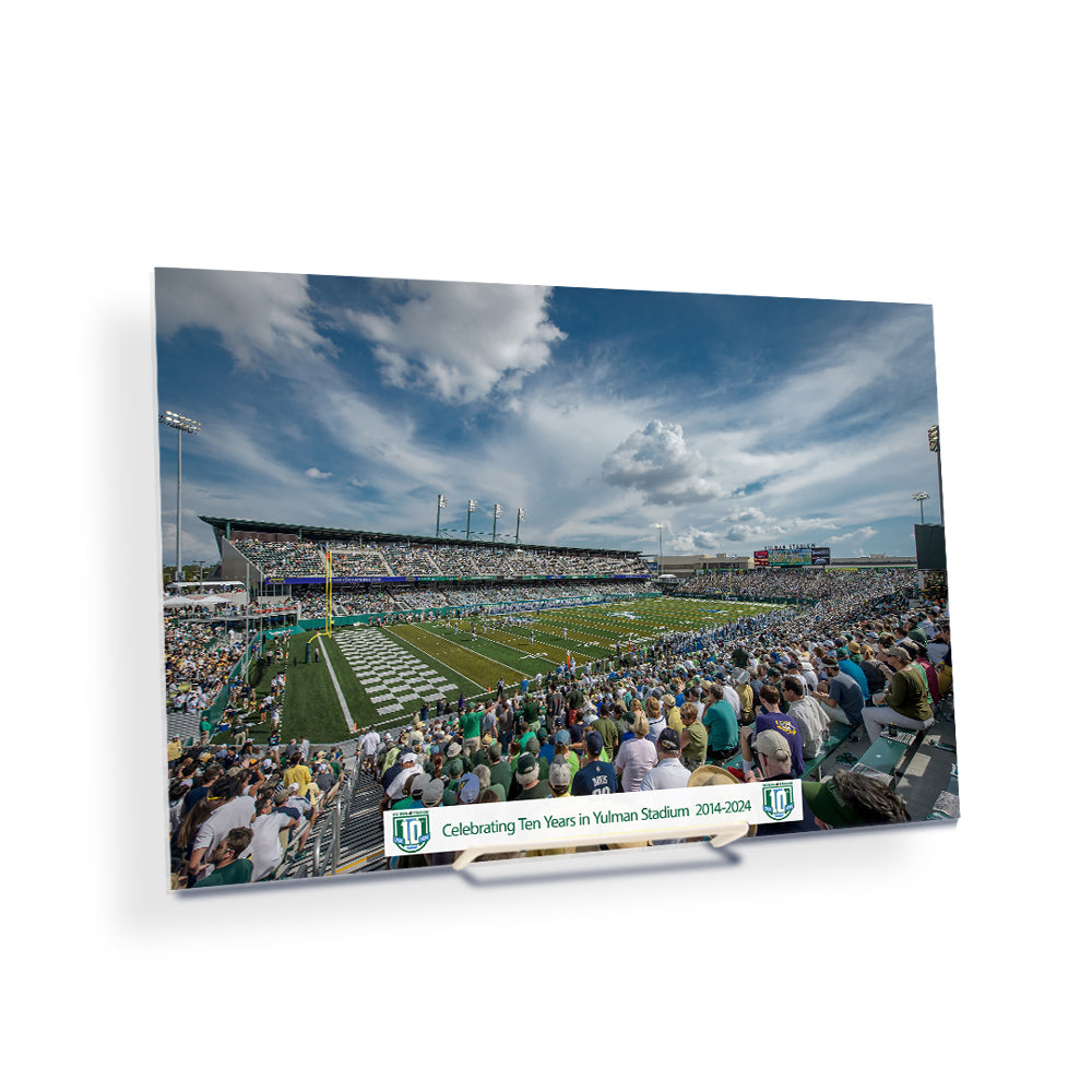 Tulane Green Wave - Celebrating 10 Years in Yulman Stadium - College Wall Art #Canvas