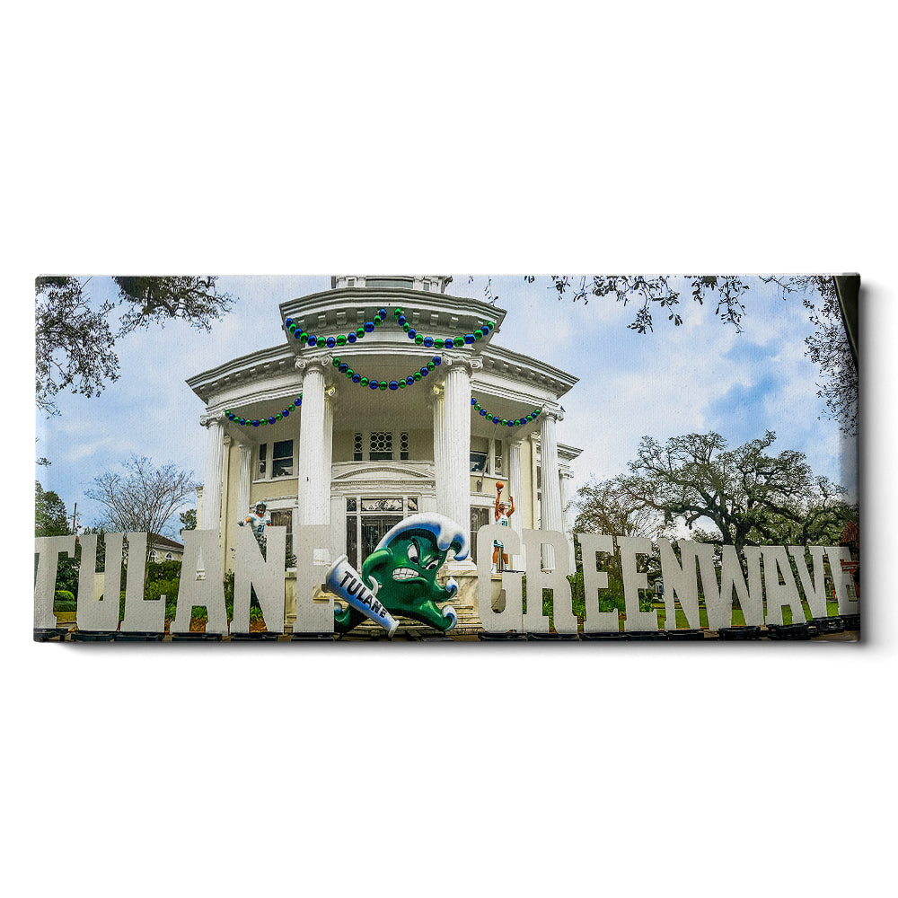 Tulane Green Wave - Audubon Panoramic - College Wall Art #Canvas 