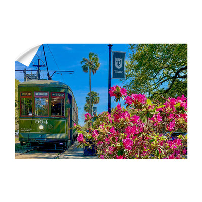 Tulane  Green Wave - St. Charles Streetcar Tulane - College Wall Art #Wall Decal