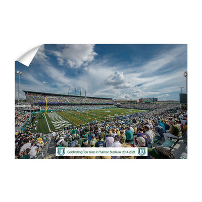 Tulane Green Wave - Celebrating 10 Years in Yulman Stadium - College Wall Art #Wall Decal