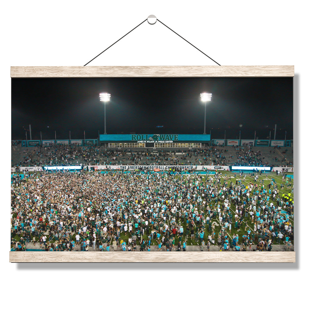 Tulane Green Wave - American Champions Storm the Field - College Wall Art #Canvas