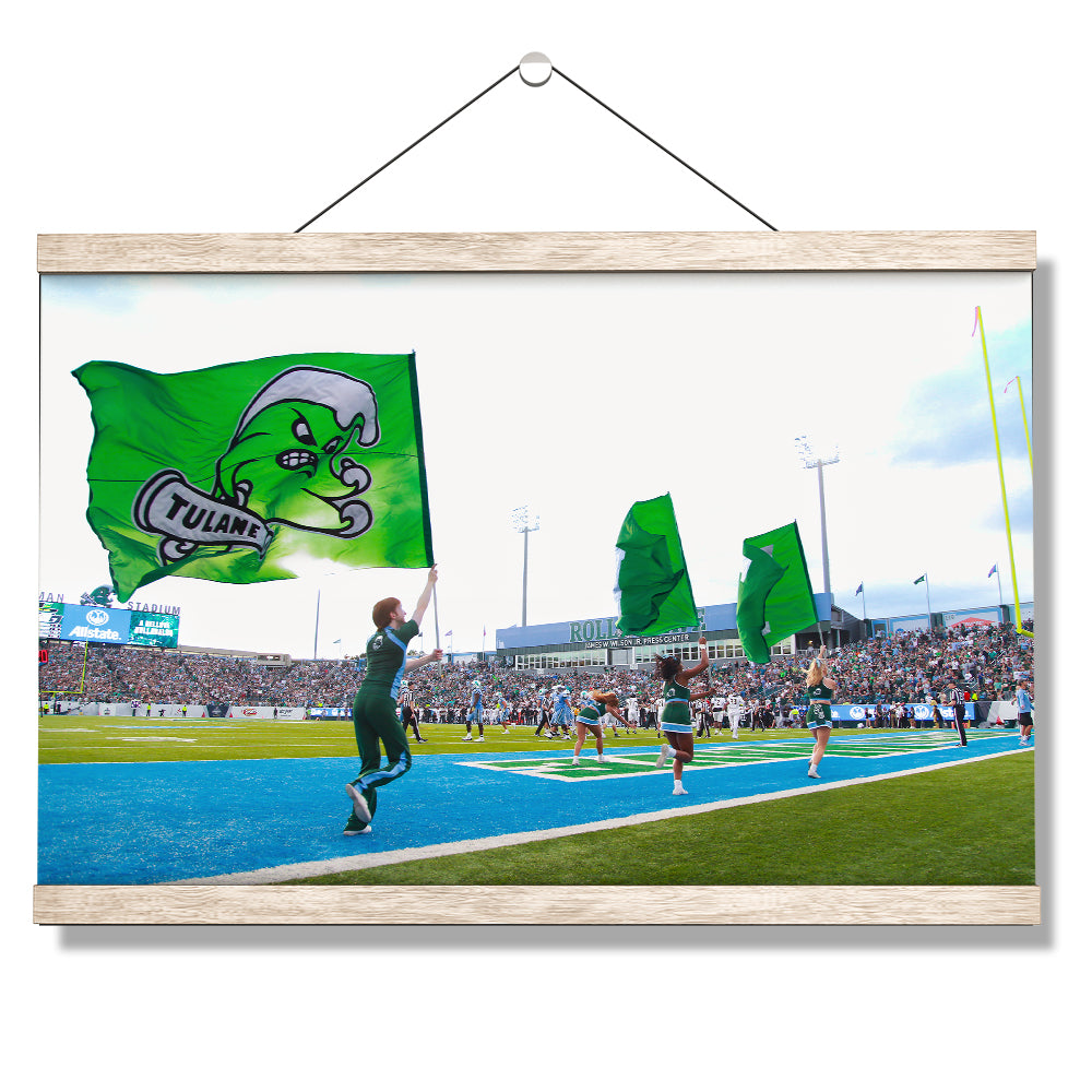 Tulane  Green Wave - Tulane Flags - College Wall Art #Canvas