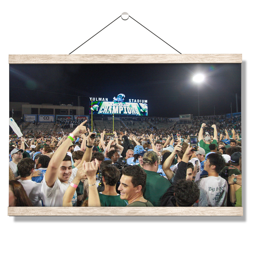 Tulane  Green Wave - Tulane Fans Storm the Field - College Wall Art #Canvas