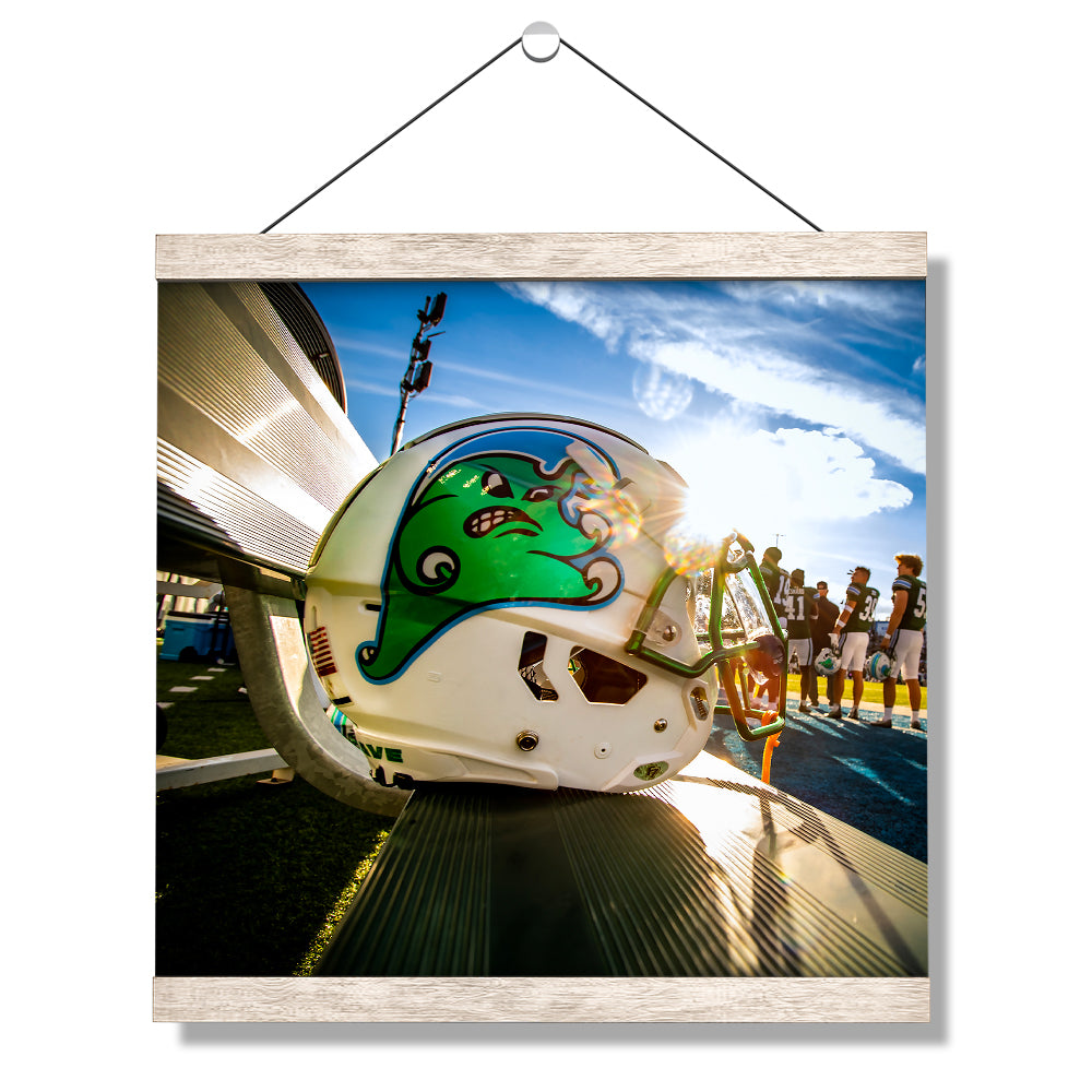 Tulane Green Way - Tulane Green Wave Helmet - College Wall Art #Canvas