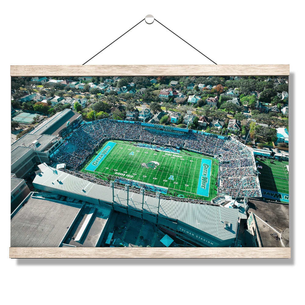 Tulane  Green Wave - Yulman Aerial - College Wall Art #Canvas